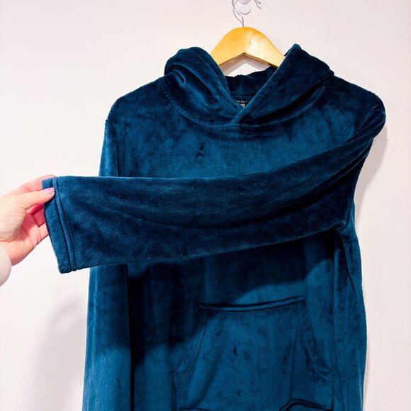 32 DEGREES Forest green plush hooded dress with kangaroo pocket | Small * - Picture 9 of 9